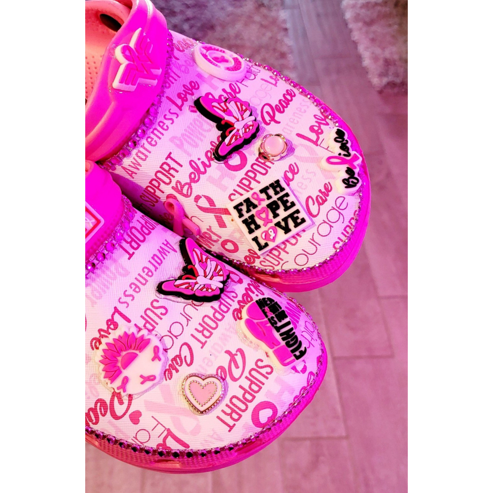 Custom Handmade Bling Crocs Kids Shoe Sizes - Picture 2 of 5